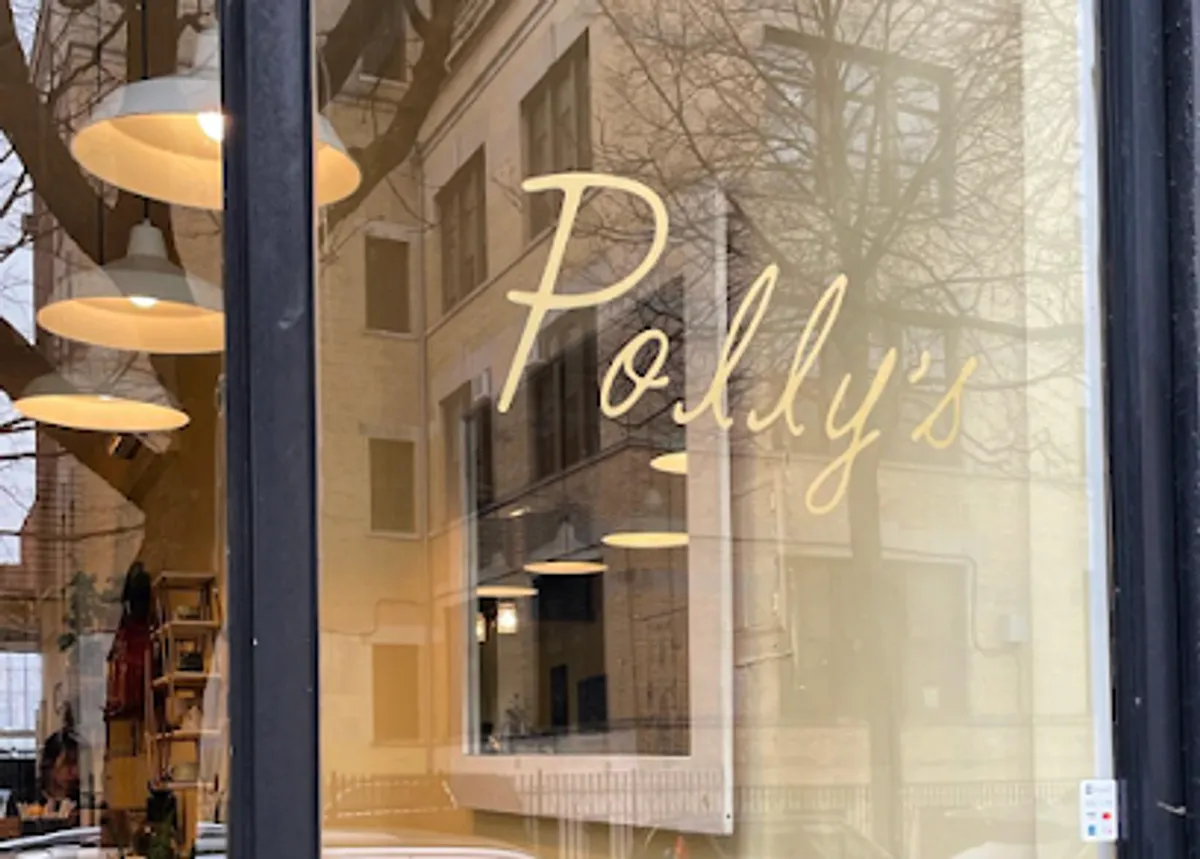 Interior view of Polly’s Cafe, a popular spot in brooklyn