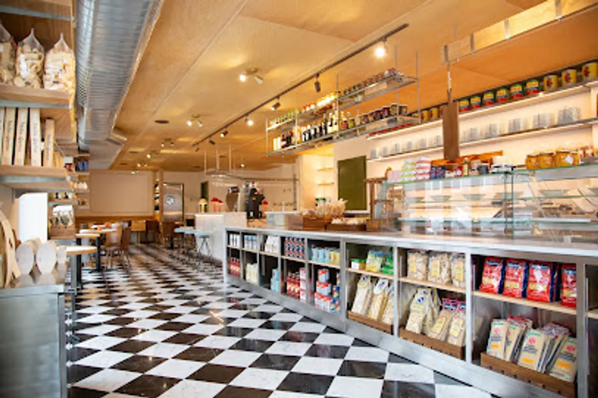 Interior view of Pecoraro Latteria, a popular spot in brooklyn