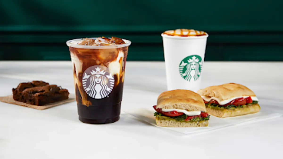 Interior view of Starbucks, a popular spot in brooklyn