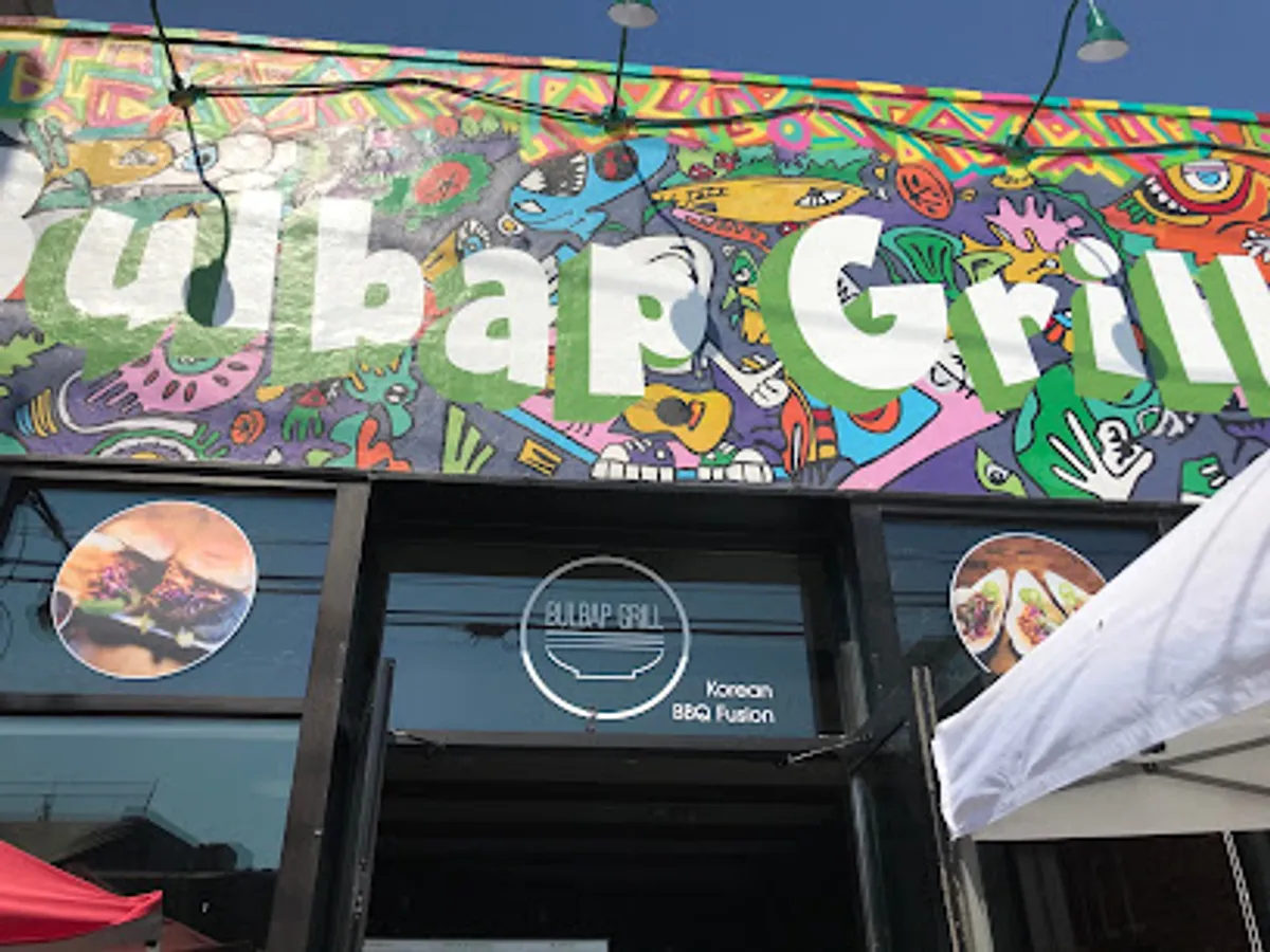 Interior view of Bulbap Grill, a popular spot in brooklyn